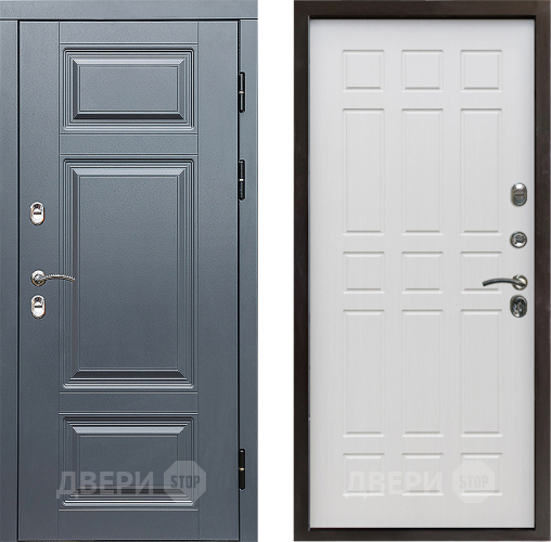 Входная металлическая Дверь Престиж TERMO с терморазрывом Премиум Грэй Спарта Лиственница белая в Дубне