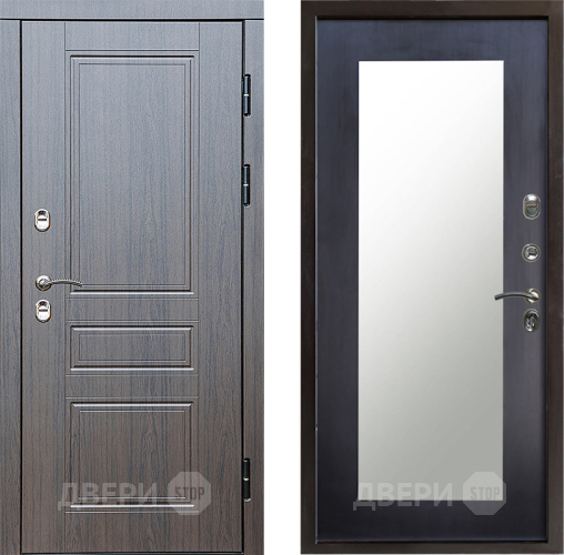 Дверь Престиж TERMO с терморазрывом Классика Зеркало пастораль Венге в Дубне