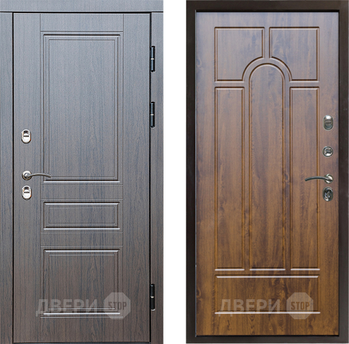 Входная металлическая Дверь Престиж TERMO с терморазрывом Классика Арка Дуб в Дубне