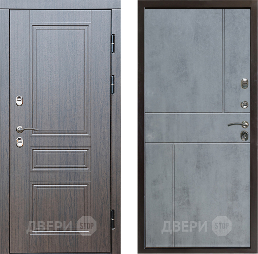 Дверь Престиж TERMO с терморазрывом Классика Горизонт Бетон темный в Дубне