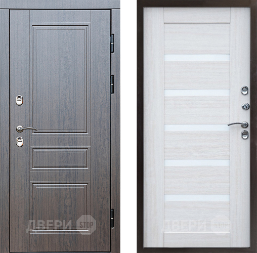 Входная металлическая Дверь Престиж TERMO с терморазрывом Классика Царга Лиственница белая в Дубне