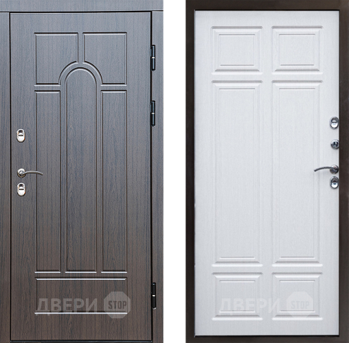 Входная металлическая Дверь Престиж TERMO с терморазрывом Арка Премиум Лиственница белая в Дубне