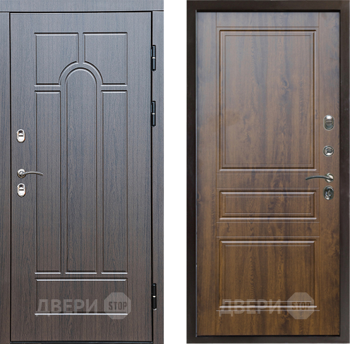 Входная металлическая Дверь Престиж TERMO с терморазрывом Арка Классика Дуб в Дубне