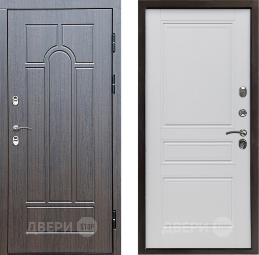 Входная металлическая Дверь Престиж TERMO с терморазрывом Арка Классика Белый матовый в Дубне