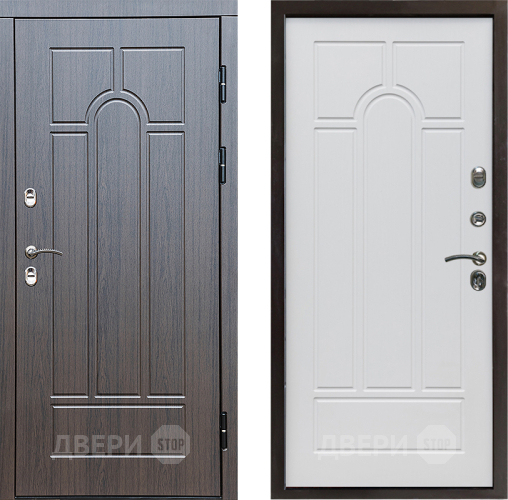 Входная металлическая Дверь Престиж TERMO с терморазрывом Арка Арка Белое дерево в Дубне