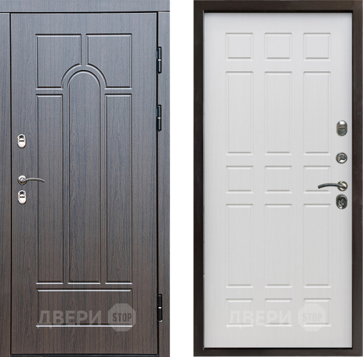 Входная металлическая Дверь Престиж TERMO с терморазрывом Арка Спарта Лиственница белая в Дубне