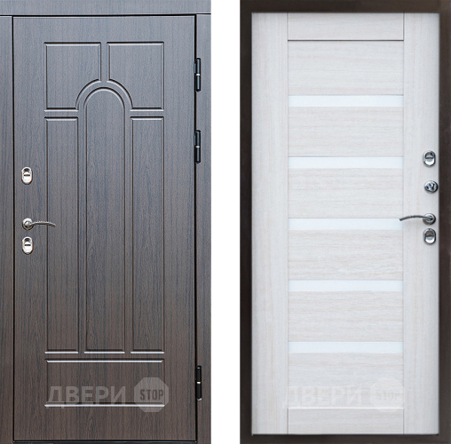 Входная металлическая Дверь Престиж TERMO с терморазрывом Арка Царга Лиственница белая в Дубне