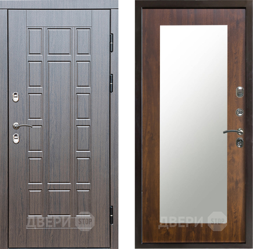 Входная металлическая Дверь Престиж TERMO с терморазрывом Престиж Зеркало пастораль Дуб в Дубне
