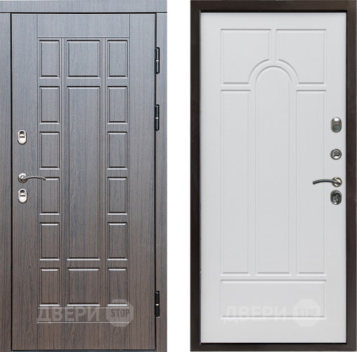 Входная металлическая Дверь Престиж TERMO с терморазрывом Престиж Арка Белое дерево в Дубне