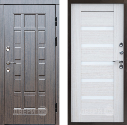 Входная металлическая Дверь Престиж TERMO с терморазрывом Престиж Царга Лиственница белая в Дубне