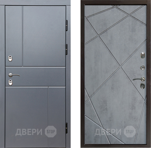 Дверь Престиж TERMO с терморазрывом Горизонт Грэй Лучи Бетон темный в Дубне