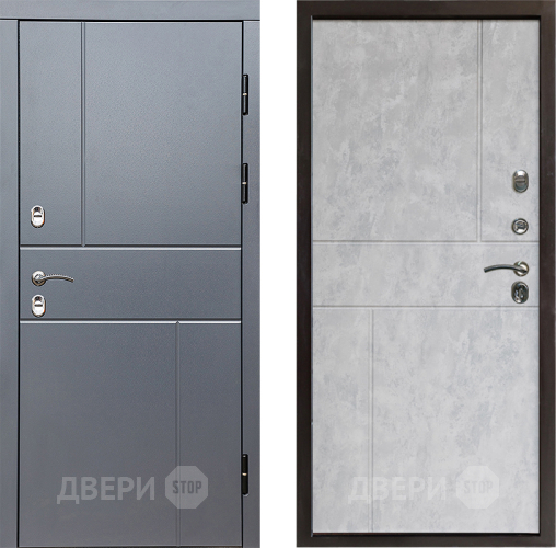 Входная металлическая Дверь Престиж TERMO с терморазрывом Горизонт Грэй Горизонт Бетон светлый в Дубне