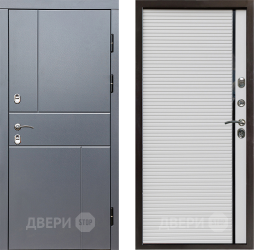Входная металлическая Дверь Престиж TERMO с терморазрывом Горизонт Грэй Porte Белый в Дубне
