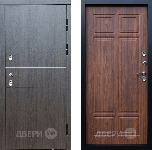 Входная металлическая Дверь Престиж TERMO с терморазрывом Горизонт Венге Премиум Орех темный в Дубне