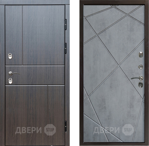Дверь Престиж TERMO с терморазрывом Горизонт Венге Лучи Бетон темный в Дубне