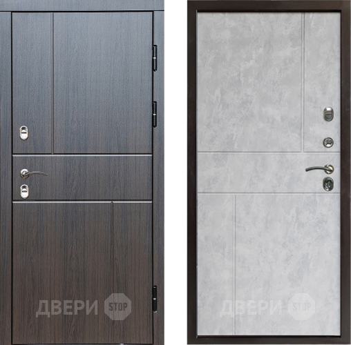 Входная металлическая Дверь Престиж TERMO с терморазрывом Горизонт Венге Горизонт Бетон светлый в Дубне