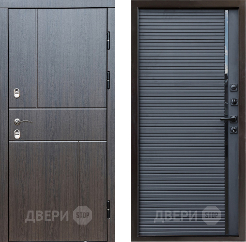 Входная металлическая Дверь Престиж TERMO с терморазрывом Горизонт Венге Porte Черный кварц в Дубне