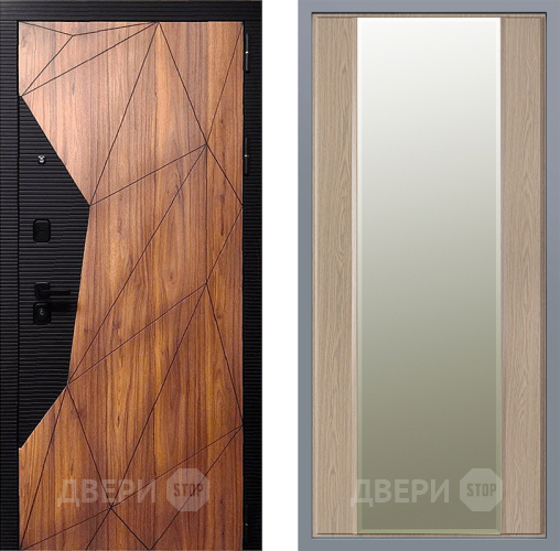 Дверь Заводские двери Морра Зеркало Макси Беленый дуб в Дубне