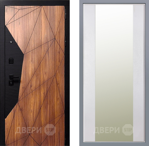 Дверь Заводские двери Морра Зеркало Макси Белый шелк в Дубне