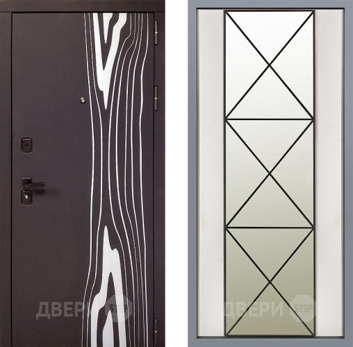 Дверь Заводские двери Леванте Зеркало Перфекто Структурное дерево в Дубне