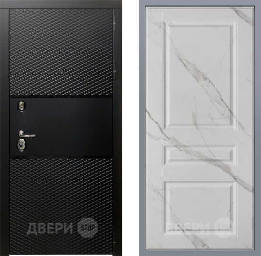 Дверь Заводские двери Тефлон Стокгольм Мрамор белый в Дубне