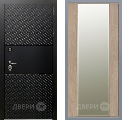 Дверь Заводские двери Тефлон Зеркало Макси Беленый дуб в Дубне