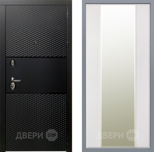 Дверь Заводские двери Тефлон Зеркало Макси Белый матовый в Дубне