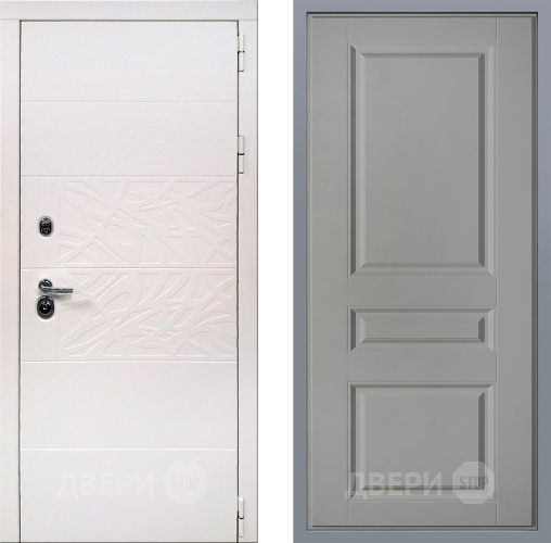 Дверь Заводские двери Дэко Вайт Стокгольм Грей софт в Дубне