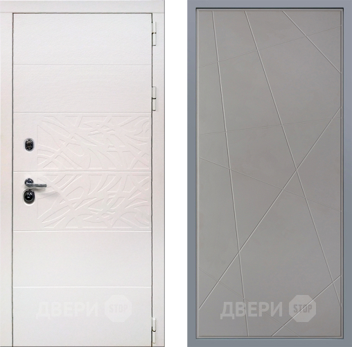 Дверь Заводские двери Дэко Вайт Флитта Грей софт в Дубне