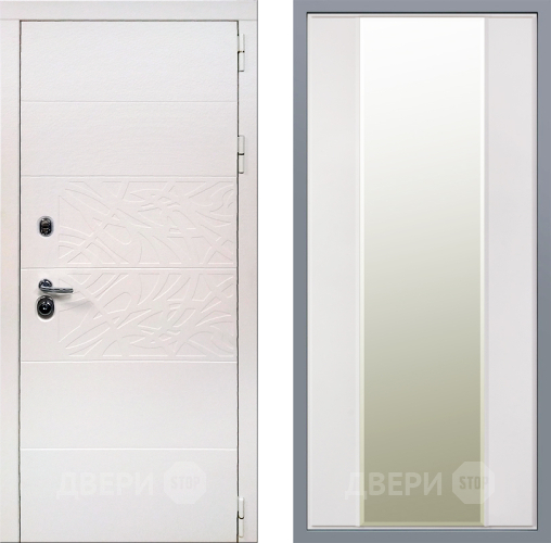 Дверь Заводские двери Дэко Вайт Зеркало Макси Белый матовый в Дубне