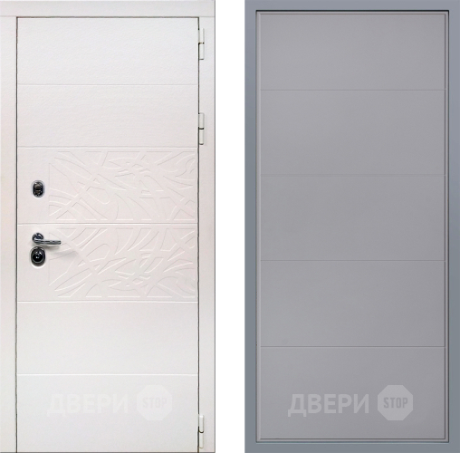 Дверь Заводские двери Дэко Вайт Тривия Грей софт в Дубне