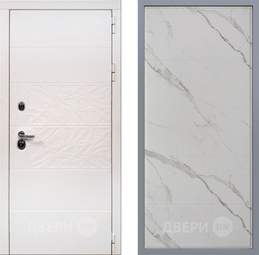 Дверь Заводские двери Дэко Вайт Тривия Мрамор белый в Дубне