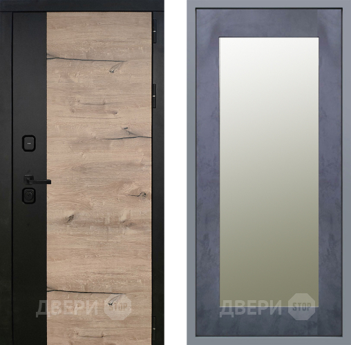 Дверь Заводские двери Ларте Зеркало Модерн Бетон темный в Дубне