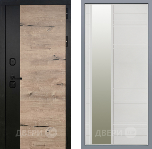 Дверь Заводские двери Ларте Зеркало Лира Белый софт в Дубне