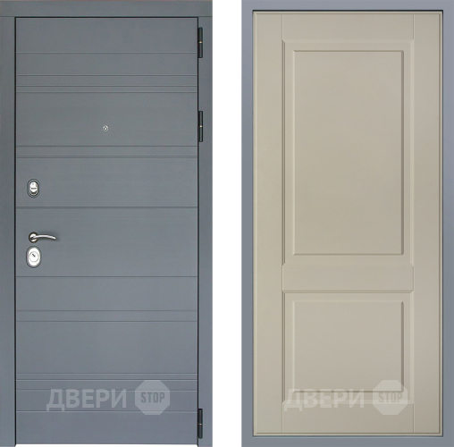 Дверь Заводские двери Лира Софт графит Доррен Шампань в Дубне