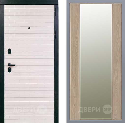 Дверь Заводские двери Сохо Зеркало Макси Беленый дуб в Дубне