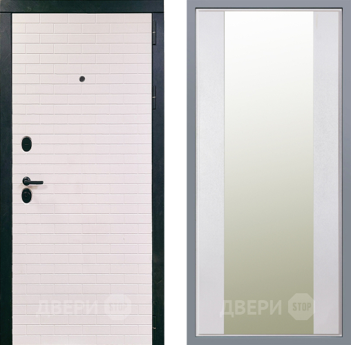 Дверь Заводские двери Сохо Зеркало Макси Белый шелк в Дубне