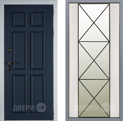 Дверь Заводские двери Стокгольм Зеркало Перфекто Структурное дерево в Дубне