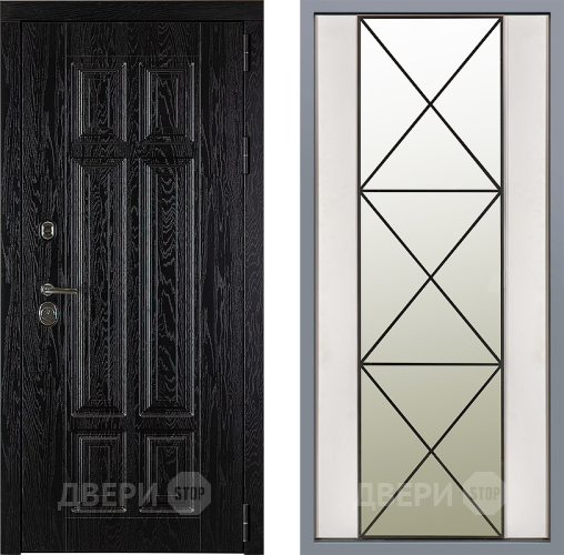 Дверь Заводские двери Мюнхен Зеркало Перфекто Структурное дерево в Дубне