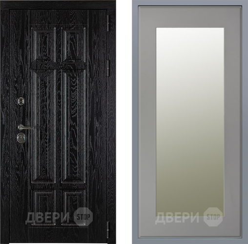 Дверь Заводские двери Мюнхен Зеркало Модерн Грей софт в Дубне