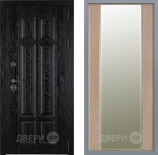 Дверь Заводские двери Мюнхен Зеркало Макси Беленый дуб в Дубне