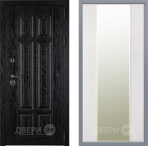 Дверь Заводские двери Мюнхен Зеркало Макси Белый матовый в Дубне