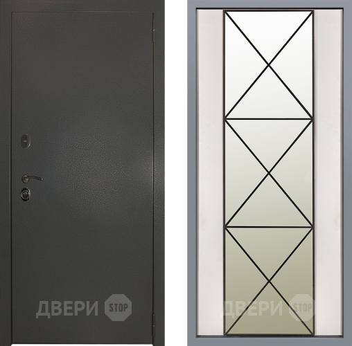 Дверь Заводские двери Эталон 3к антик серебро Зеркало Перфекто Структурное дерево в Дубне