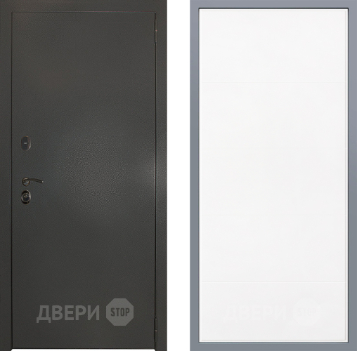 Дверь Заводские двери Эталон 3к антик серебро Тривия Белый софт в Дубне