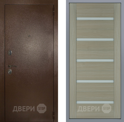 Дверь Заводские двери Эталон 3к антик медь СБ-1 Капучино в Дубне