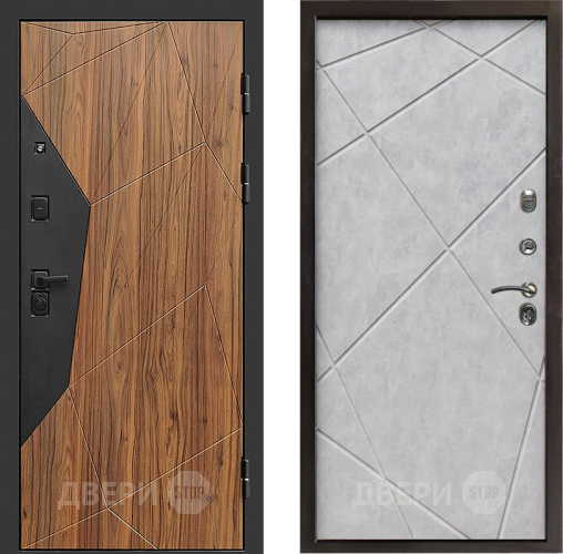 Входная металлическая Дверь Престиж Avangard Лучи Бетон светлый в Дубне