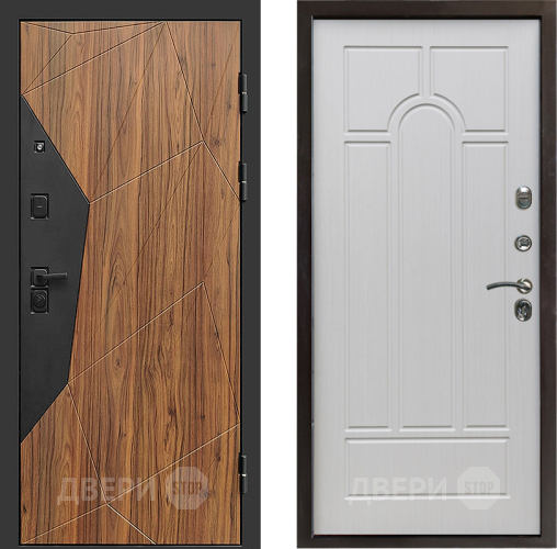 Входная металлическая Дверь Престиж Avangard Арка Лиственница белая в Дубне