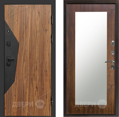 Входная металлическая Дверь Престиж Avangard Зеркло Пастораль Дуб в Дубне