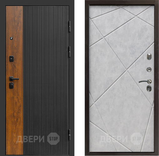 Входная металлическая Дверь Престиж Prestizh Лучи Бетон светлый в Дубне