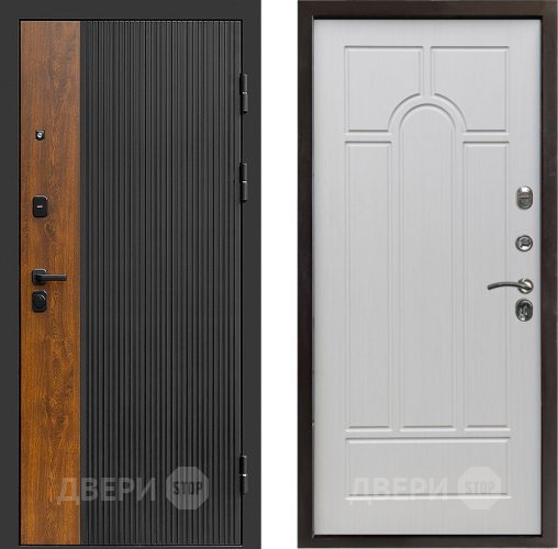 Входная металлическая Дверь Престиж Prestizh Арка Лиственница белая в Дубне